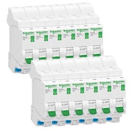 SCHNEIDER Resi9 XE Disjoncteur auto 10A Ph+N courbe C 3kA 230V - Lot de 12 R9EFC610