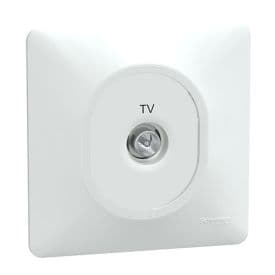 Prise TV SCHNEIDER Ovalis complet blanc - S320405-F