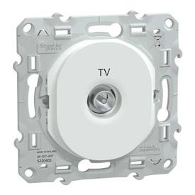 SCHNEIDER Ovalis Prise TV blanc - S320405 