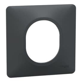 Plaque anthracite Schneider Ovalis 