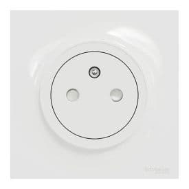 SCHNEIDER Odace Prise de courant 2P+T affleurante complète blanc - S520052-F