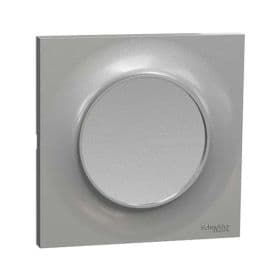 Bouton poussoir SCHNEIDER Odace complet aluminium - S530206-F