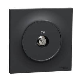 Prise TV SCHNEIDER Odace complète anthracite - S540445-F