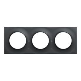 Plaque SCHNEIDER Odace Styl triple anthracite - S540706