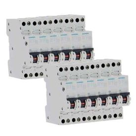 SIEMENS Lot de 12 disjoncteurs 10A Ph+N Courbe C 4.5kA 230V