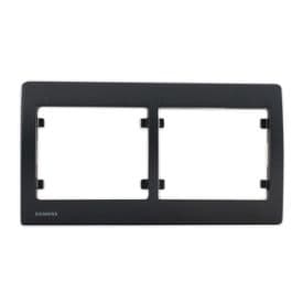 SIEMENS Delta Iris Plaque double horizontale anthracite