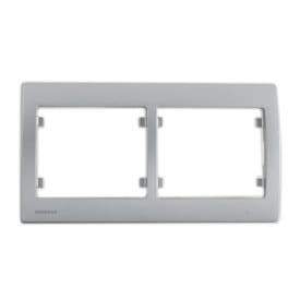 SIEMENS Delta Iris Plaque double horizontale silver