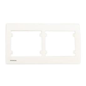 SIEMENS Delta Iris Plaque double horizontale - Blanc