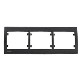 SIEMENS Delta Iris Plaque triple horizontale anthracite