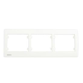 SIEMENS Delta Iris Plaque triple horizontale - Blanc