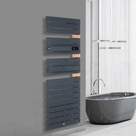 Sèche-serviettes électrique connecté ardoise droite avec soufflerie 1750W THERMOR Allure 3 virtuose - 483108