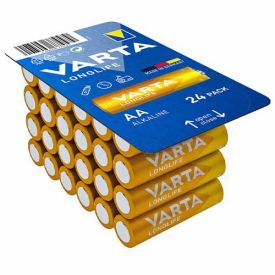 VARTA 24 Piles alcaline Longlife 1,5V LR6-AA - 4106301124