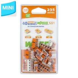 WAGO S221 Blister panaché de 40 bornes de connexion automatique 2, 3 et 5 fils