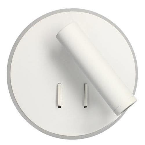 Arlux Emmy Applique intérieur ronde 9W 630lm 2700K blanc + liseuse 3W 210lm