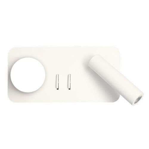 Arlux Maki Applique intérieur rectangle gauche 3W 210lm 2700K blanc + liseuse 3W - 114133