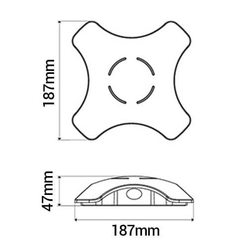 ARLUX Applique extérieure LED Babi 230V 5W 450lm 3000K anthracite - schéma avec dimensions