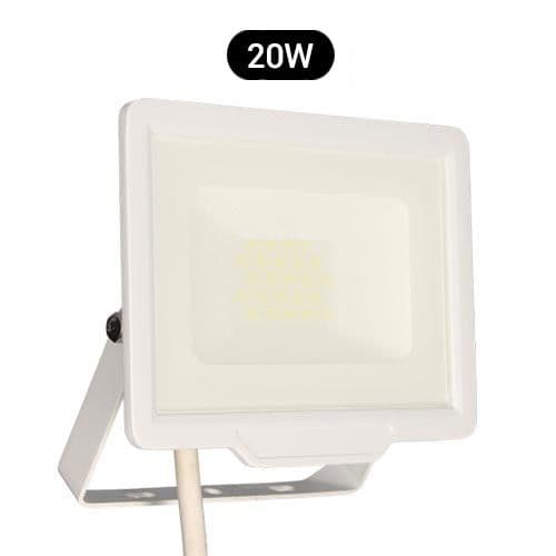 Projecteur LED extra plat pré câblé Arlux Kali 20W coloris blanc