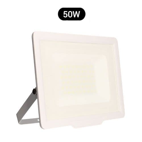 Projecteur LED extra plat pré câblé Arlux Kali 50W coloris blanc