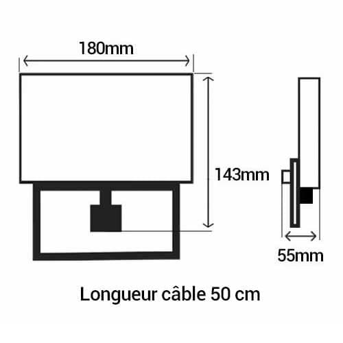 Projecteur à détecteur Kali Arlux - dimensions