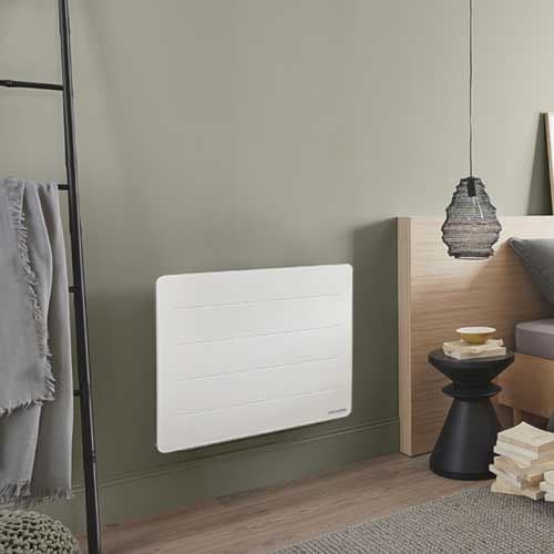 Radiateur à inertie fonte horizontal blanc 1250W ATLANTIC Nirvana NEO - 529917