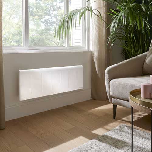 Radiateur à inertie fonte plinthe blanc 750W ATLANTIC Nirvana NEO - 529921