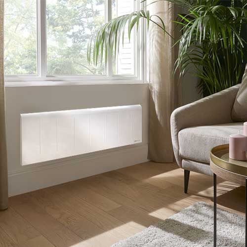 Radiateur à inertie fonte plinthe blanc 1000W ATLANTIC Nirvana NEO - 529922