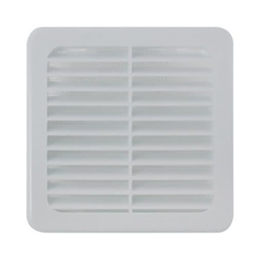 Grille d'aération AUTOGYRE PVC à emboiter 120x120mm avec moustiquaire blanc