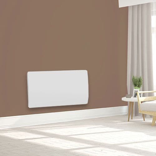 Radiateur à inertie double technologie horizontal blanc 1500W Batilec Mikki