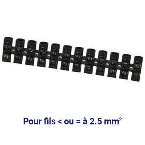 Barrette de connexion avec 12 plots de 2.5mm²