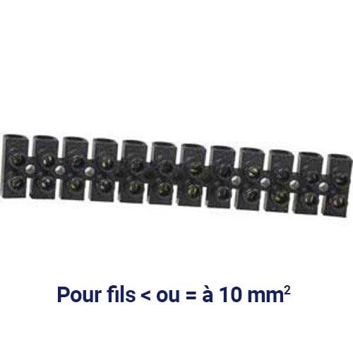 Barrette de connexion avec 12 plots de 10mm²