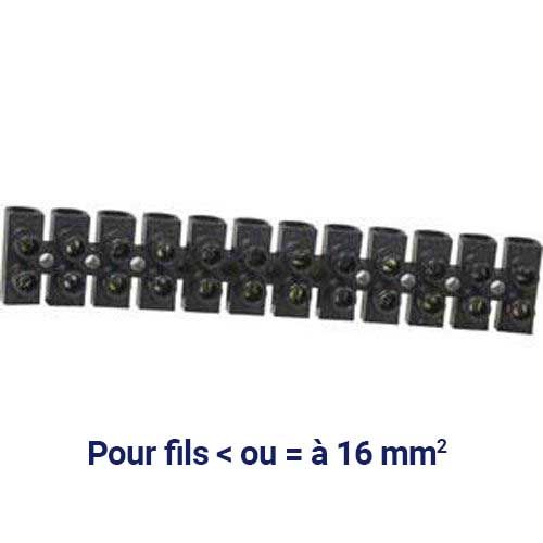 Barrette de connexion avec 12 plots de 16mm²