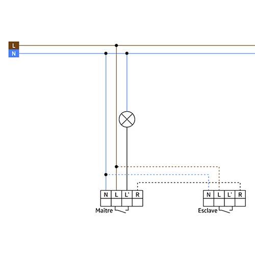 Afin de raccorder ce détecteur de mouvement BEG Luxomat à votre installation électrique, nous recommandons de suivre ce schéma électrique.