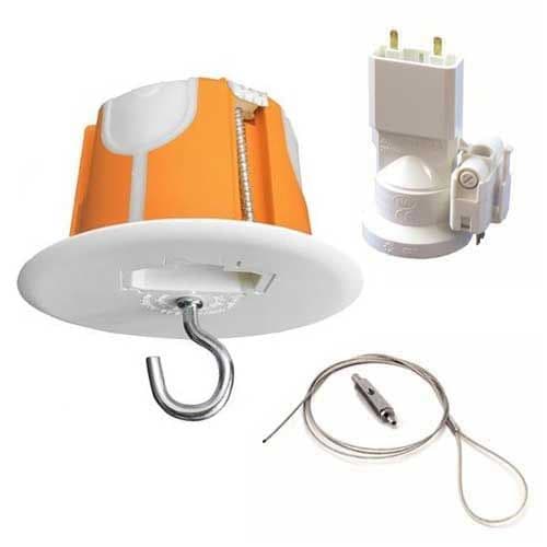 CAPRI Capritherm+ Point de centre DCL D67 P50 + douille E27 + fiche + fixoplaf - CAP723554