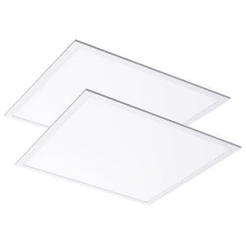 Lot de 2 dalles LED CEOTIS encastrables 36W 3600lm 4000K UGR<19 600x600mm blanc