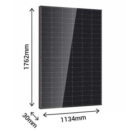 panneau solaire bi-verre monocristallin 440Wc noir DMEGC - dimensions