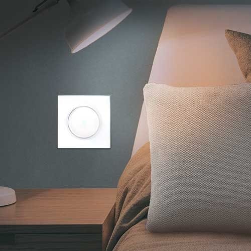 Bouton poussoir lumineux/témoin EUROHM Square blanc - 60205