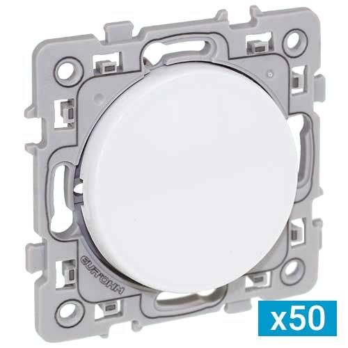 EUROHM Square Lot de 50 interrupteurs va et vient blanc - 60209