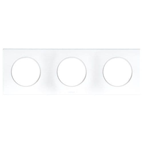 EUROHM Square Plaque triple blanc - 60298