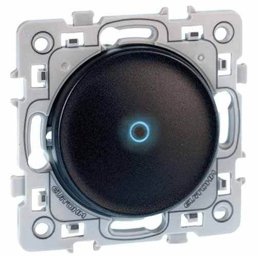 EUROHM Square Bouton poussoir lumineux/témoin anthracite - 60305