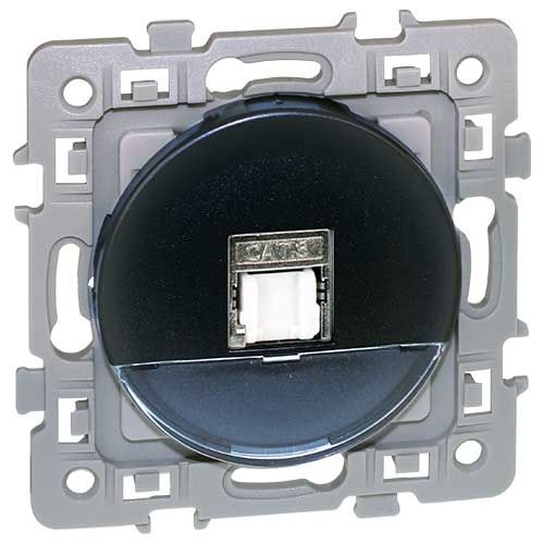 EUROHM Square Prise RJ45 grade 1 catégorie 6 UTP anthracite - 60371