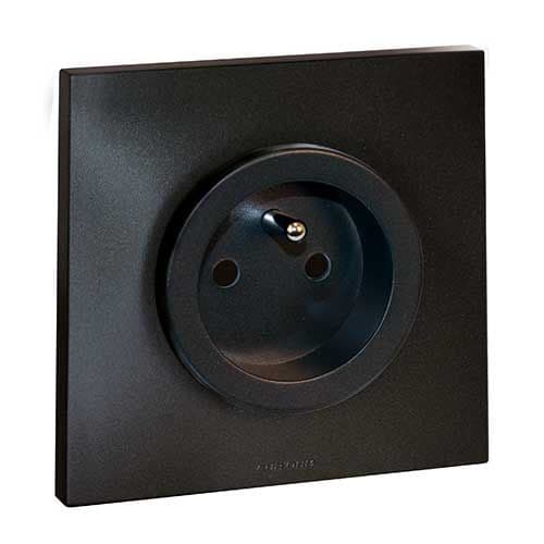 Plaque simple EUROHM Square anthracite - 60390