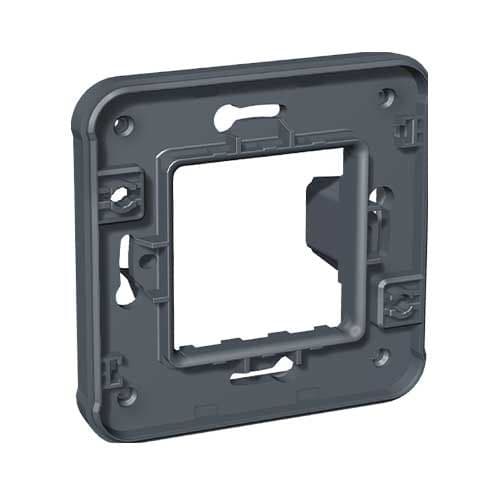 EUROHM Oxxo Support plaque 1 poste composable encastré anthracite IP66 - 60887