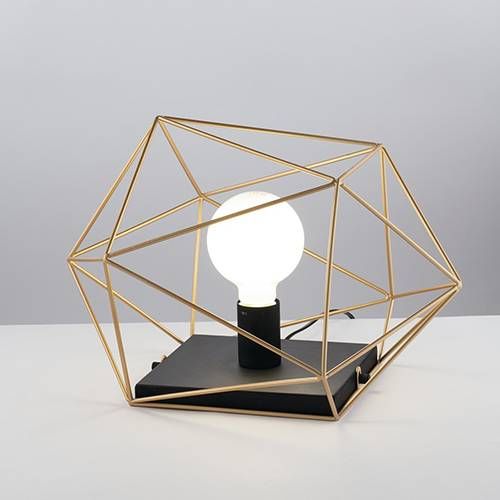 Lampe de table E27 LUCE DESIGN Noir or ABRAXAS - I-ABRAXAS-L1 ORO