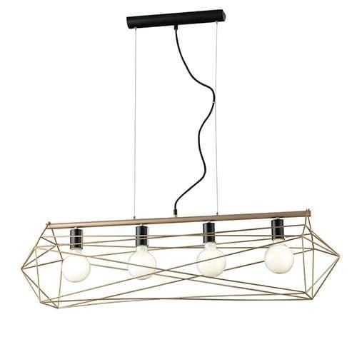 Suspension E27 LUCE DESIGN Noir Or ABRAXAS - I-ABRAXAS-S4 ORO