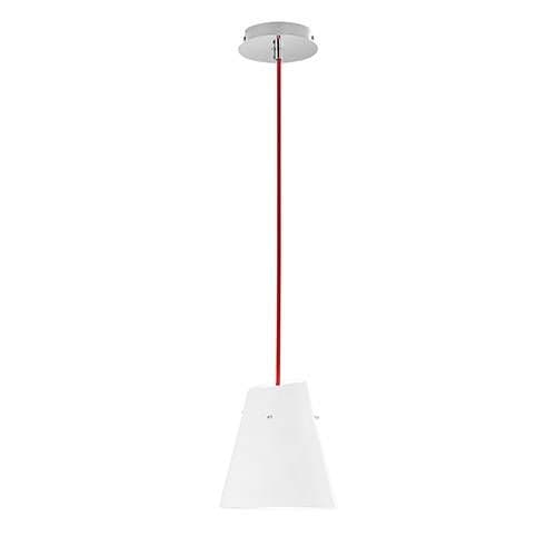 Suspension E27 LUCE DESIGN Blanc Rouge ERMES - I-ERMES-S1