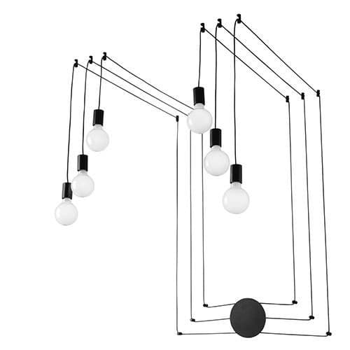 Plafonnier E27 LUCE DESIGN Noir HABITAT - I-HABITAT-PL6 NER