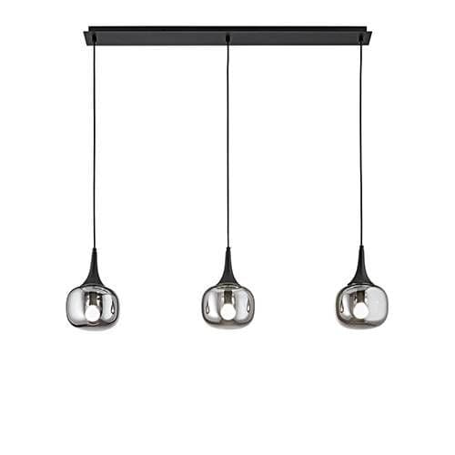 Suspension E14 LUCE DESIGN Gris noir JAIPUR - I-JAIPUR-SQ3-GR