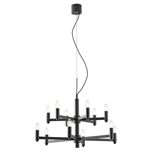 Suspension E14 LUCE DESIGN Gris KAROL - I-KAROL-12