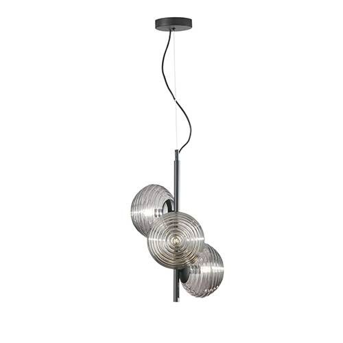 Suspension E27 LUCE DESIGN Noir RIPPLE - I-RIPPLE-S3-NER