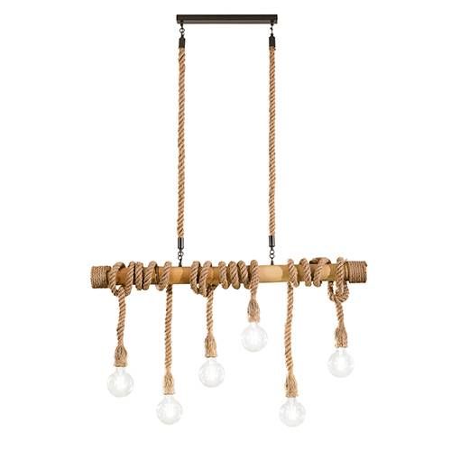 Suspension E27 LUCE DESIGN Beige ROPE - I-ROPE-S6